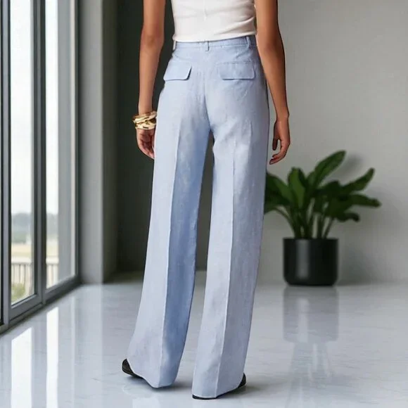 J. Crew Wide-leg Essential pant in linen Size 16 - Picture 2 of 13